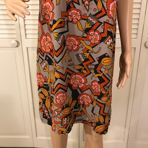 M by Missoni Floral Silk Shift Sleeveless Dress Size 8 - Picture 9 of 14